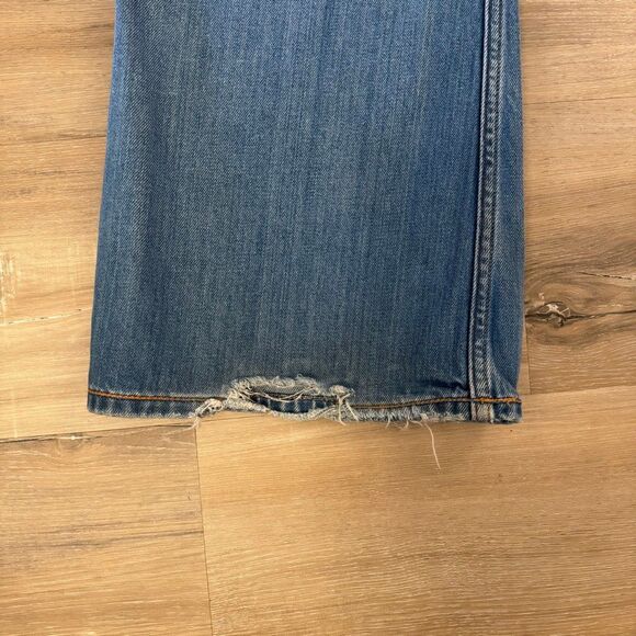 Diesel Button Fly Blue Denim Jeans Size 34 Bootcut Wide Leg Designer Classic - Picture 9 of 13